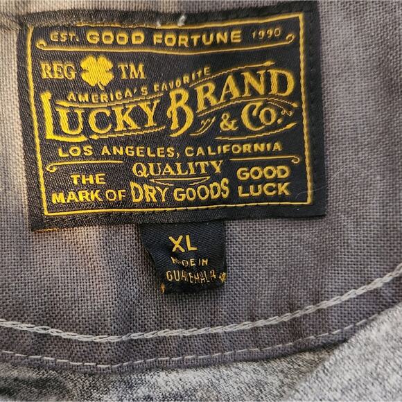 Lucky Brand Mens Jersey Short Sleeve Henly Souyhwest Azter print tee xl - Picture 5 of 5